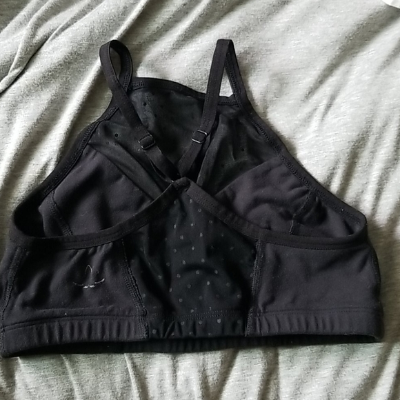 BEYOND YOGA Black Mesh Sports Bra XS S - Picture 2 of 2